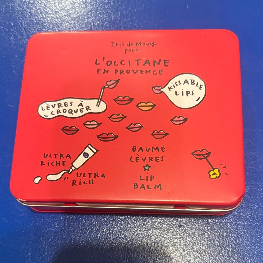 L’Occitane En Provence Ultra Rich Lip Balm Empty Tin Iris de Mois